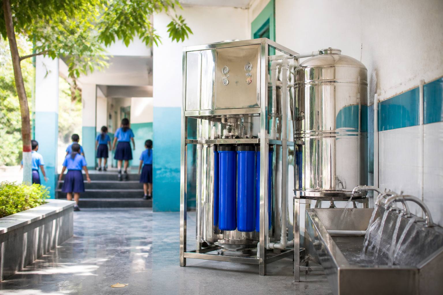 Water filtration system installed for a community institution